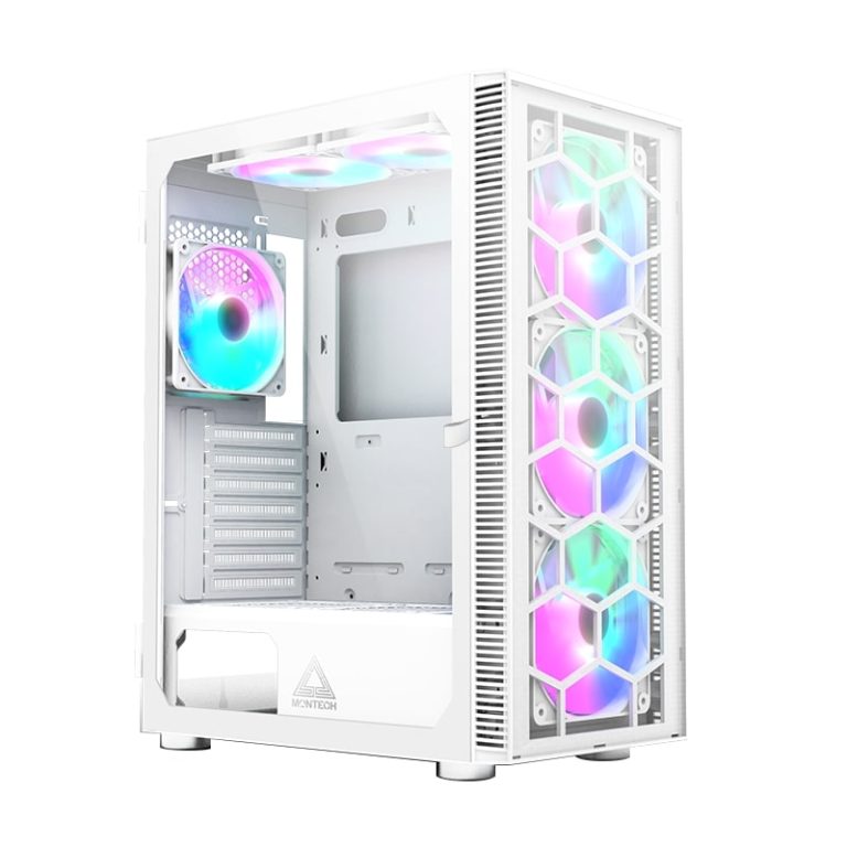 Case Montech X3 Glass White - Bios Computer