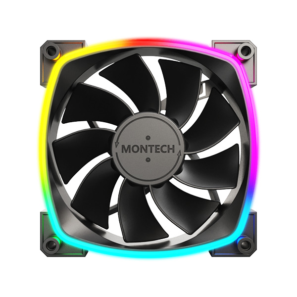 Abanico Montech RX120 PWM Fan Black (reverse) - Bios Computer