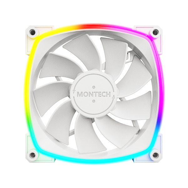Abanico Montech RX120 PWM Fan White (reverse) - Bios Computer