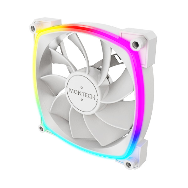 Abanico Montech RX120 PWM Fan White (reverse) - foto 2 - Bios Computer