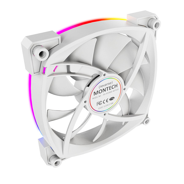 Abanico Montech RX120 PWM Fan White (reverse) - foto 3 - Bios Computer